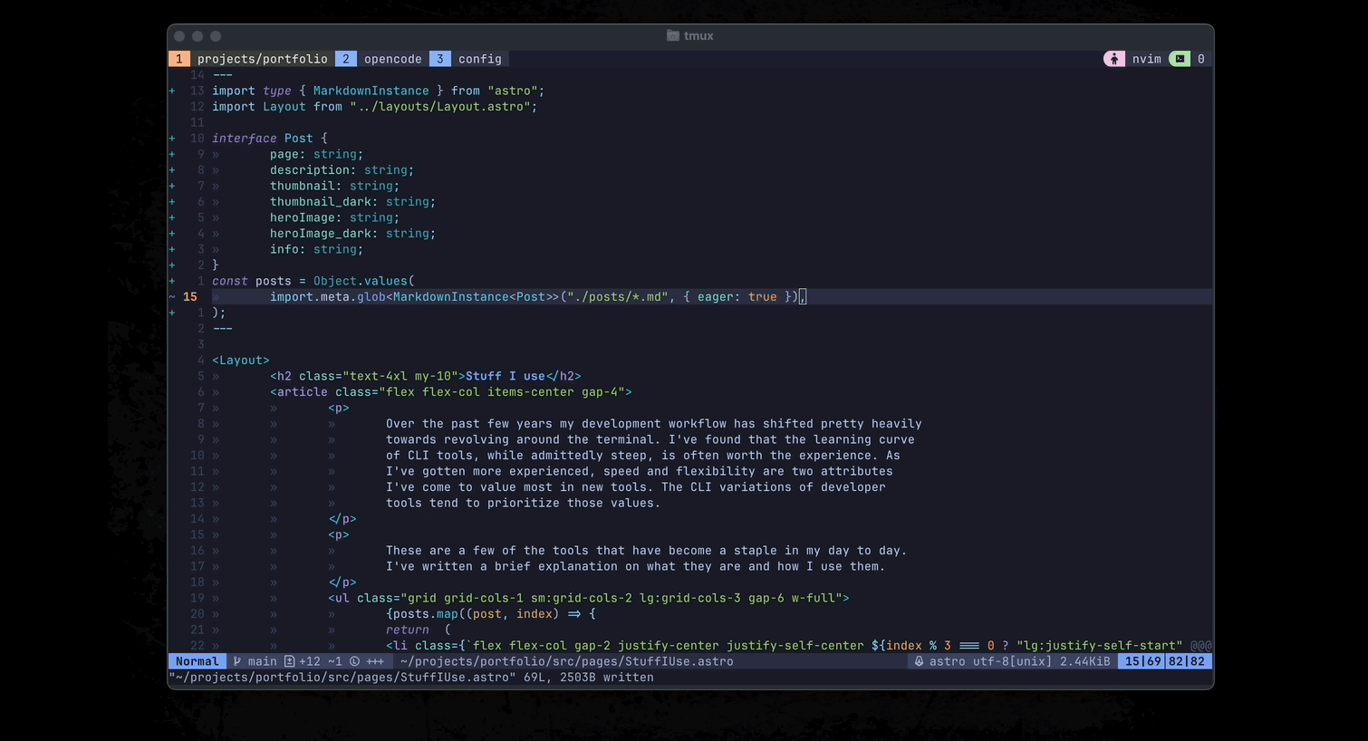 tmux demo
